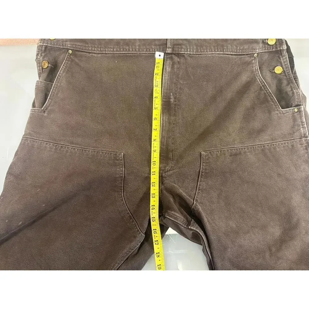 Carhartt Brown Denim Overalls 52/30 - Picture 12 of 14